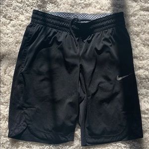black shorts